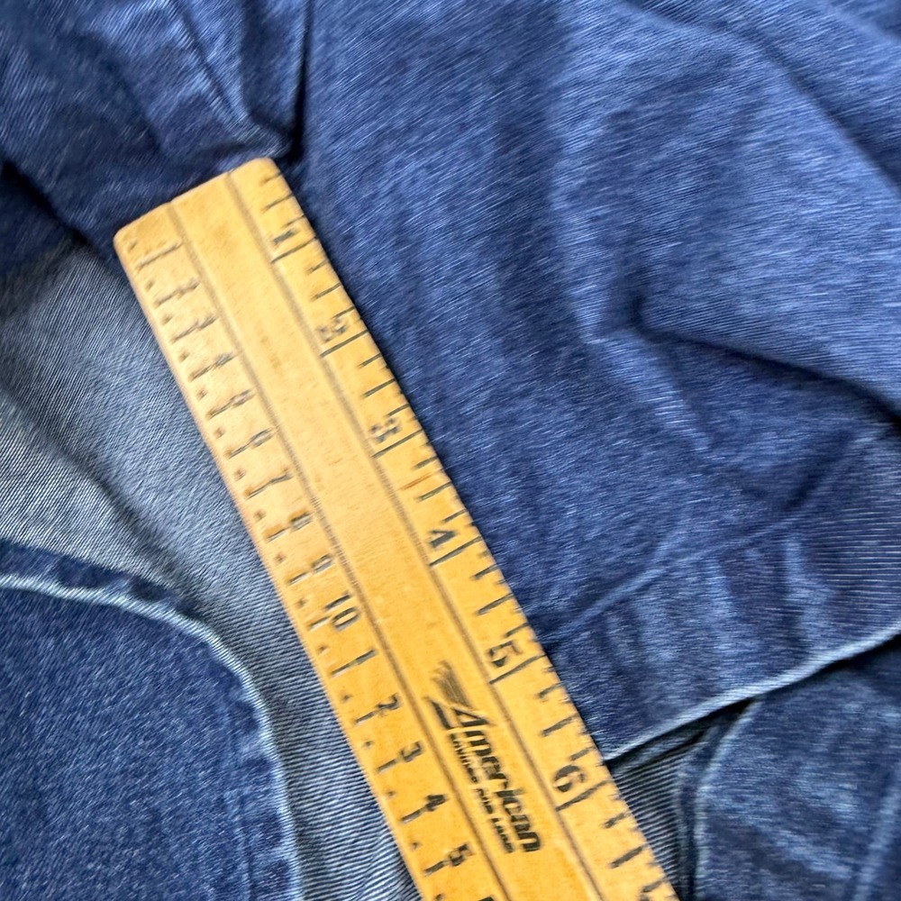 Van Heusen‎ Womens Blue Denim Printed Skort Side Zip Cotton Size 10 - Picture 9 of 10